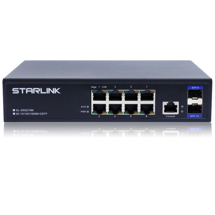 Starlink 기가8포트 2SFP광허브 SL-GS3210M