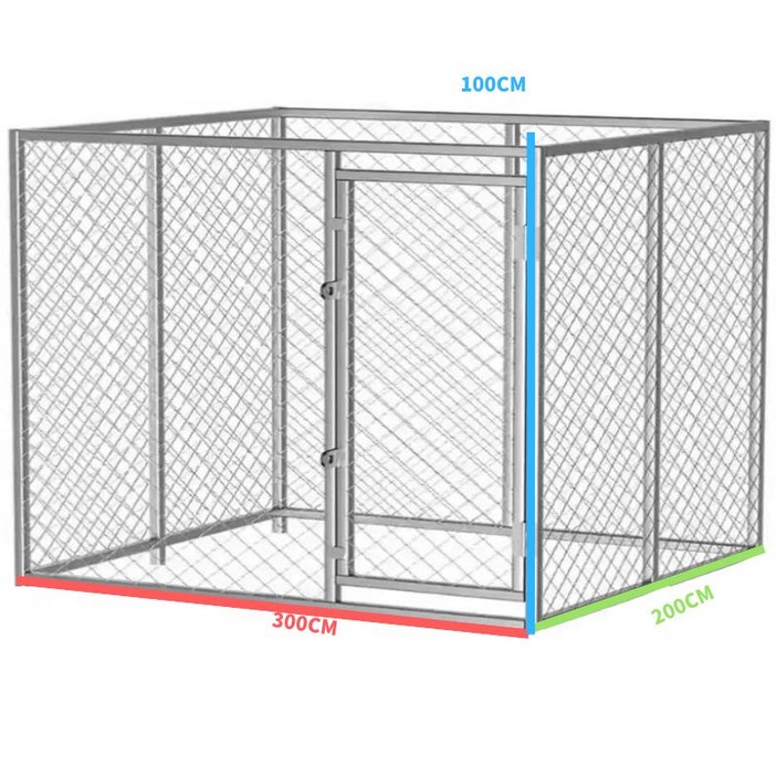 대형견 울타리 펜스 개집 견사 2m 철창 하우스 조립식 철장 초대형