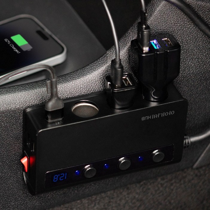 아이나비 고속 150W 7in1 동시7대충전 차량용 멀티소켓 시거잭 충전기 ISCMHP01, 1개 아이나비 고속 150W 7in1 동시7대충전 차량용 멀티소켓 시거잭 충전기 ISCMHP01, 1개