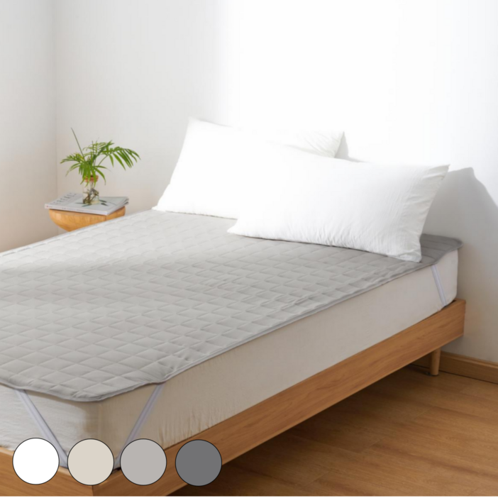 HOMERA 호메라 누빔 매트리스패드 방수패드, 라이트 그레이