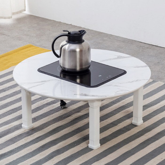 뉴미퍼니처 올버 700 인덕션 접이식 테이블, 마블블랙