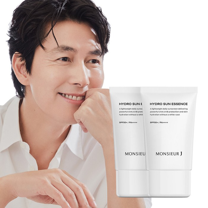 무슈제이 하이드로 수분 선 에센스 남자 저자극 민감성 선크림 50ml