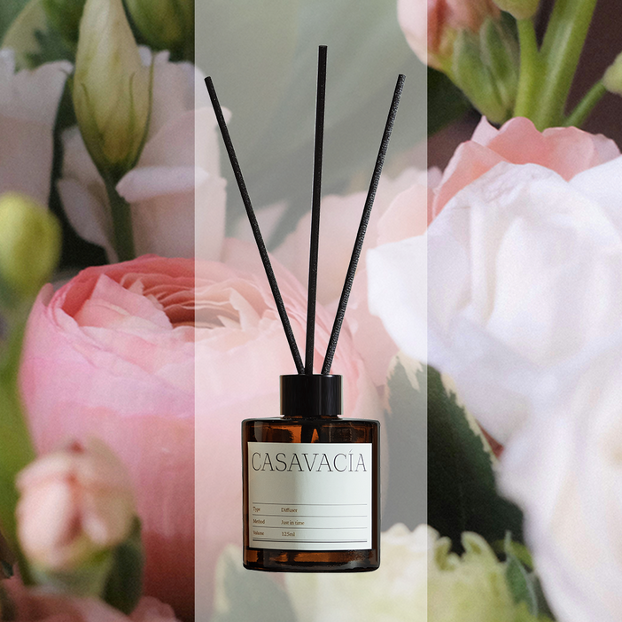 카사바시아 집 카페 매장 디퓨저 방향제, 1개, 125ml, 로사 가데니아