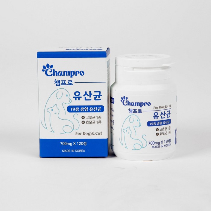 유산균 챔프로 강아지 장건강 정제형태 2개월분 84g