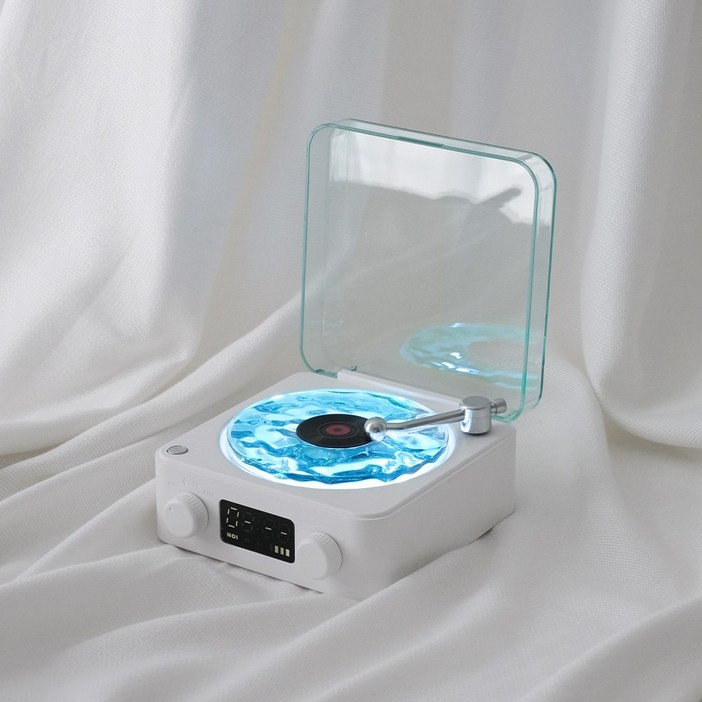 휴그 웨이브 블루투스 스피커 파도 무드등 ASMR 물결 조명, 웨이브 블루투스 스피커블루