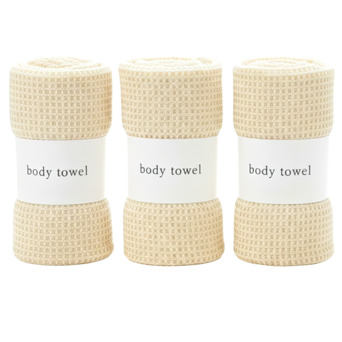 생분해성 순면 거품 샤워타올 3매 세트