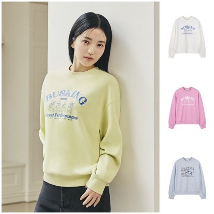 [백화점정품] 25년NEW 폴햄 POLHAM 여성 코숏 소프트테리 빅그래픽 맨투맨 PHF1TR2020