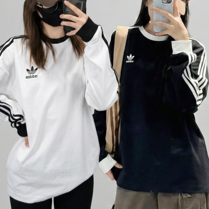 아디다스 오리지널 삼선 긴팔 티 아디컬러 클래식  BRDT 양말증정