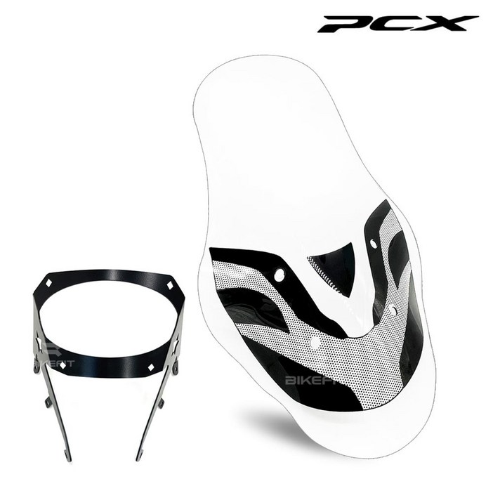 혼다 PCX 롱스크린 84cm 브라켓포함 더뉴 윈드쉴드 국산 1820년식, 1세트