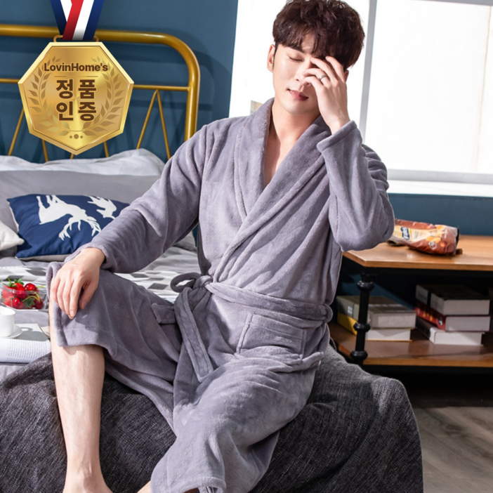 BEST 로빈홈즈 샤워가운 목욕가운 호텔, 1개, BEST 프리미엄 그레이