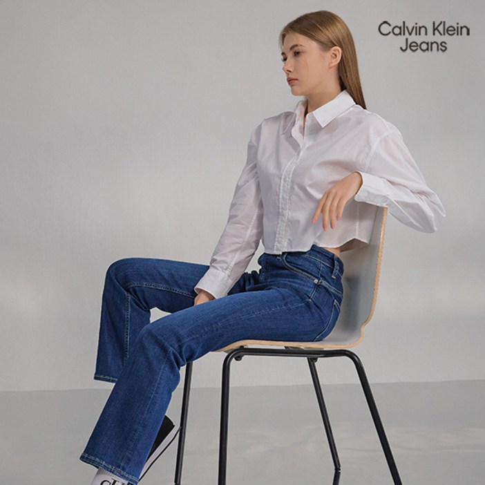 CK JEANS 23SS 캘빈클라인 바디 핏 데님 팬츠 여성 택1