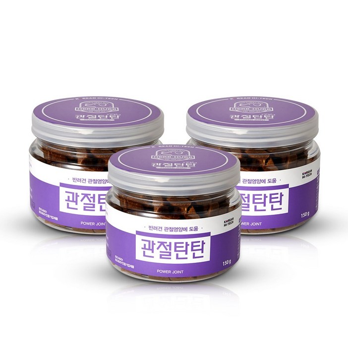 애견 강아지 초록입홍합 슬개골 탈골 관절약 염증 종합영양제 간식 관절탄탄 150g, 관절탄탄, 3개, 뼈관절강화 애견 강아지 초록입홍합 슬개골 탈골 관절약 염증 종합영양제 간식 관절탄탄 150g, 관절탄탄, 3개, 뼈관절강화