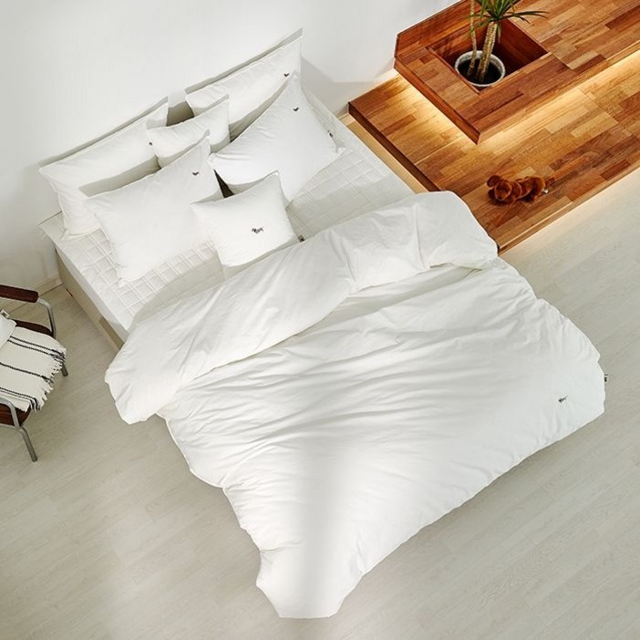 닥스 침구 고밀도 브로스 화이트[5] 솜샤시이불커버 퀸