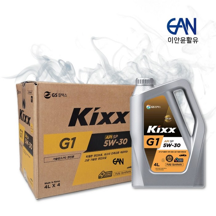 킥스 KIXX G1 SP 5W30 4L 5L 6L 7L 합성 가솔린 LPG 엔진오일, 1개, 4L