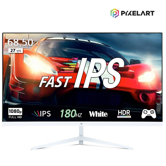 연말이벤트픽셀아트 PIXELART PA2718W 화이트 180Hz FHD Fast IPS 27형 모니터 일반, 68cm, PA2718W