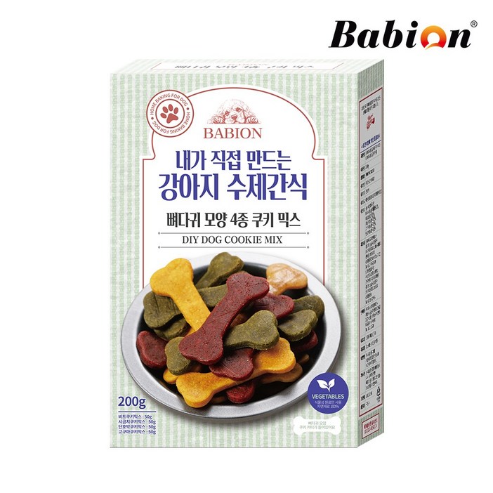바비온 강아지 뼈다귀 모양 4종 쿠키믹스 수제간식