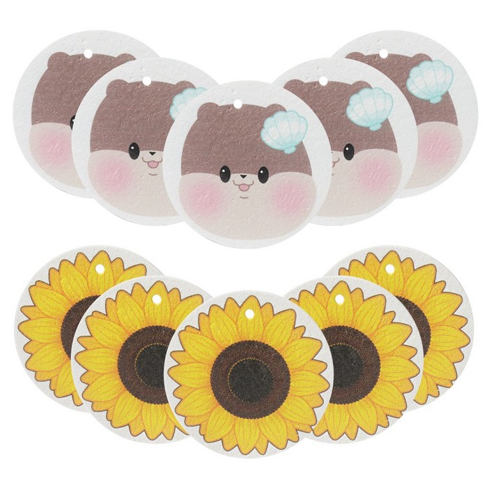 집앤 셀룰로오스 착한 식물성 수세미 수달5P + 해바라기5P, 1세트, 10개