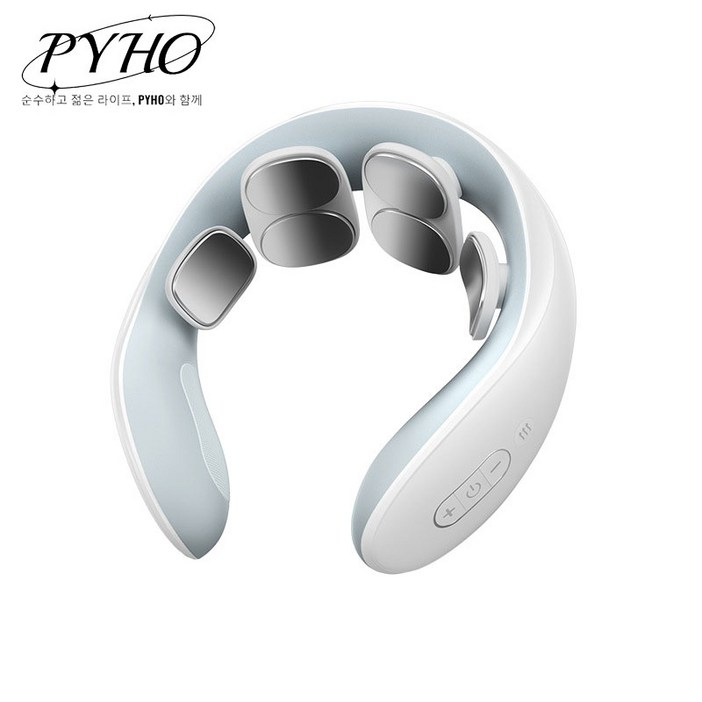 PYHO 목 마사지기 펄스 온열 주무름 안마기 무선 충전식 목 어깨 넥케어 마사지기