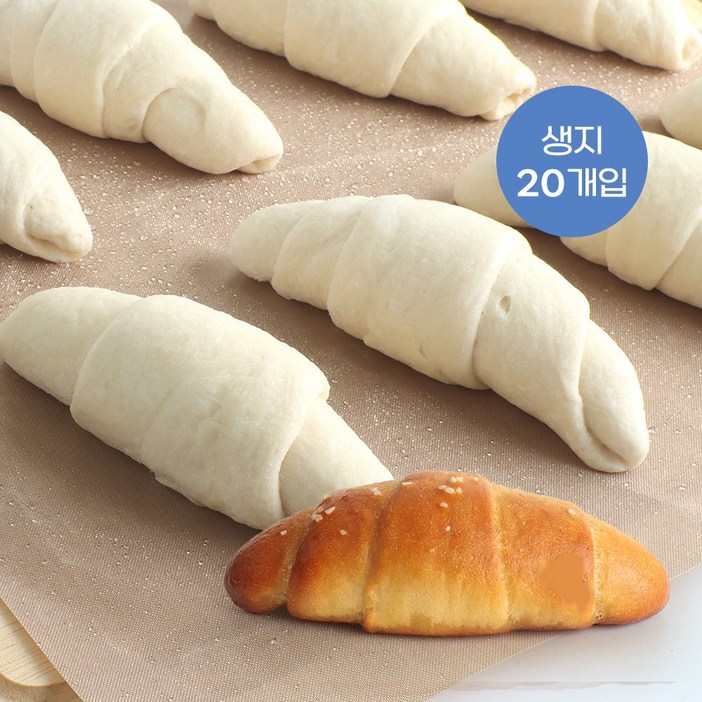 펄솔트포함 소금빵 90g 20개입 냉동생지 대용량 냉동생지 카페 디저트 카페납품, 20개, 90g