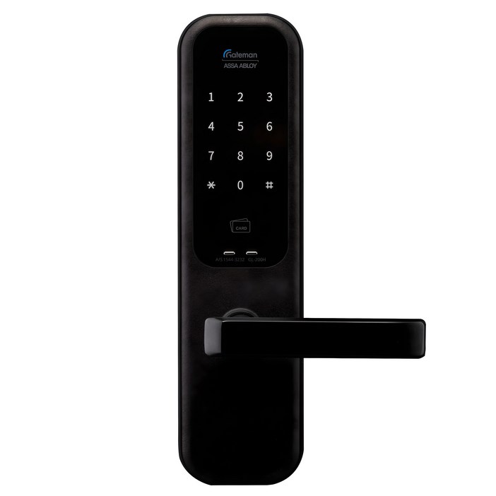 게이트맨 하이브리드 디지털 손잡이 있음 도어락 GL200H  설치자재 보강판 세트