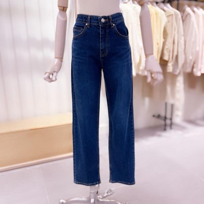 SK2DPF16M앞트임 일자 슬림핏 데님 팬츠