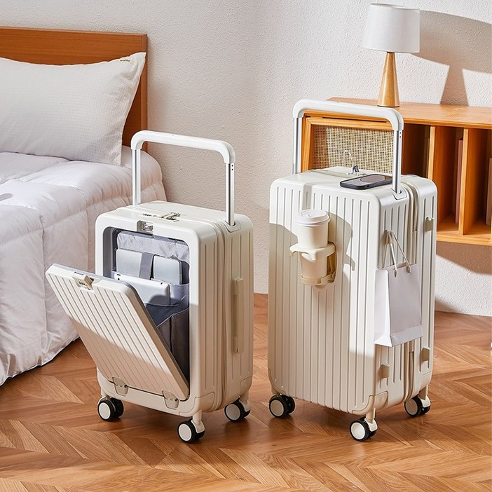 Naviconvex 캐리어  넓은 손잡이 대용량 여행용 캐리어 기내용캐리어 24인치 20인치 프론트 위탁수화물 캐리어 노트북 수납이 가능한