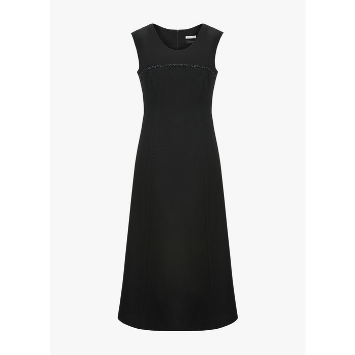 국내백화점 잇미샤 슬리브리스 셋업 롱 원피스 여성 세련된 투피스 느낌 하객룩 코디