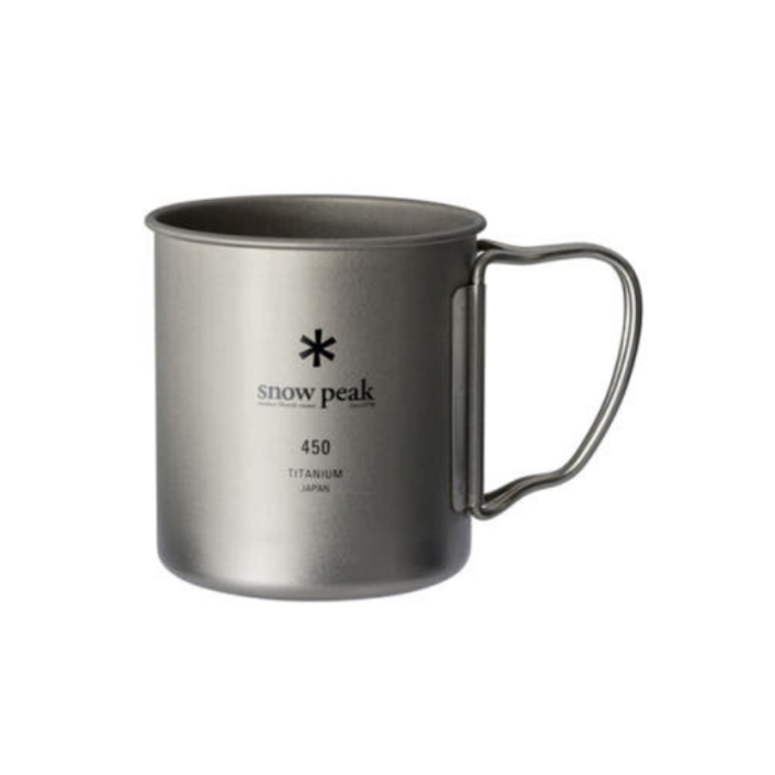 스노우피크 캠핑용 접이식 티타늄 머그컵 MG143 450ml
