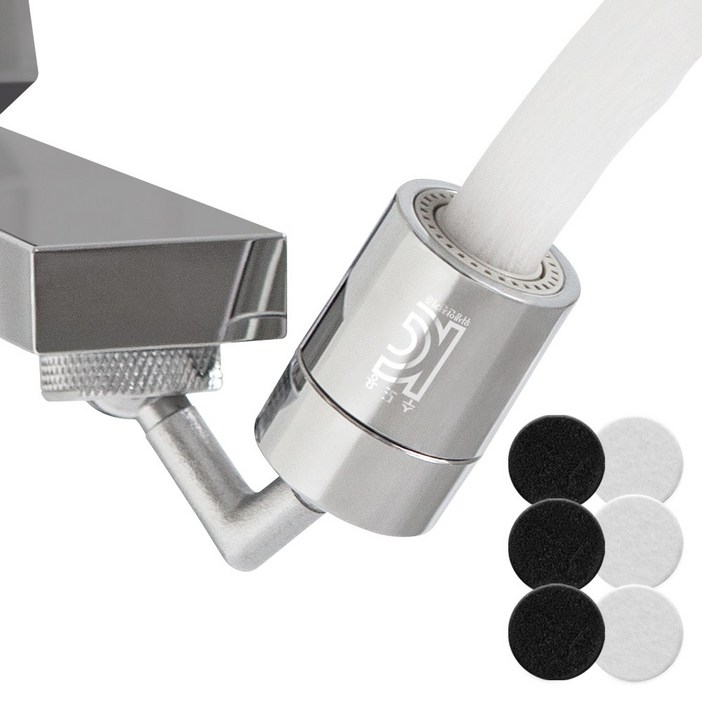 해피달링 720도 세면대 각도조절 워터탭  수전 교체 필터