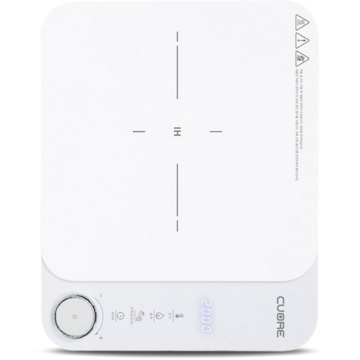 까르페 1구 다이얼 인덕션 PRO 듀얼 냉각팬 저소음 전기레인지, 프리스탠딩, 화이트