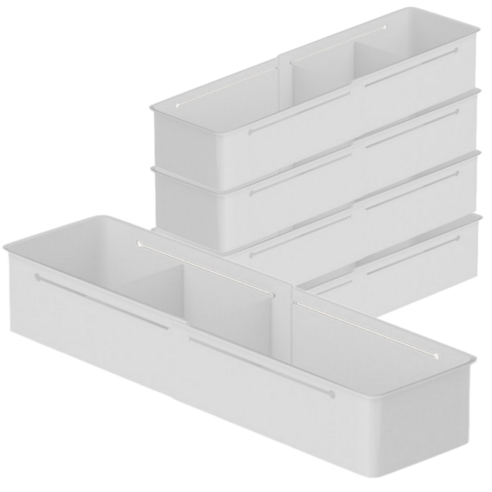 키앤 길이조절 칸막이분리 수납 정리함, 5개