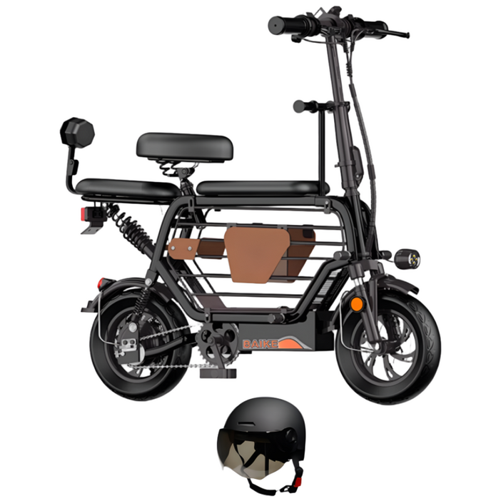 노르테 전동 스쿠터 전기 미니 스쿠터 반려동물 동승 펫바이크, 블랙