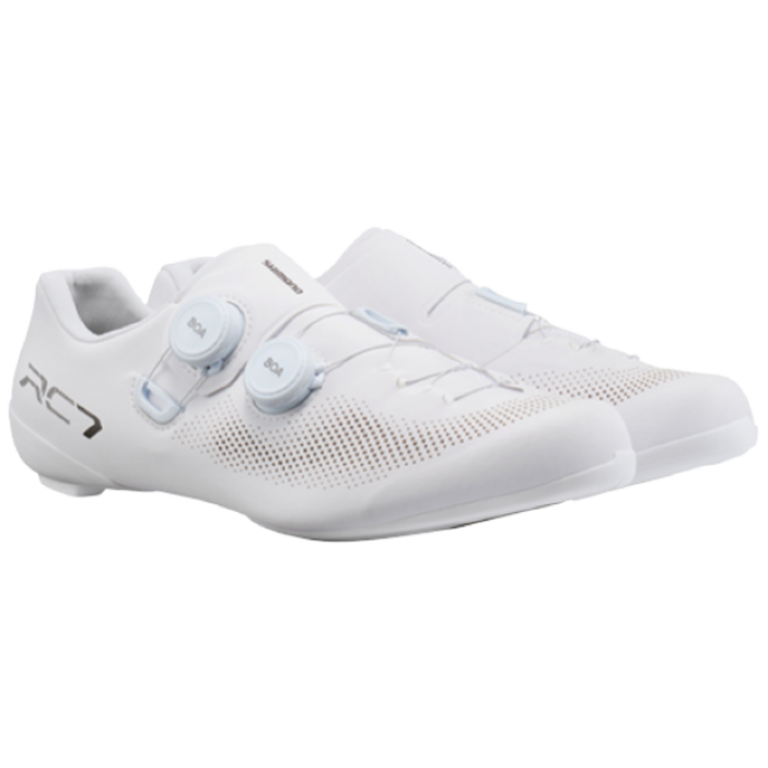 시마노 SHRC703  로드자전거 카본 로드클릿 슈즈, EU 41.5, 화이트 와이드