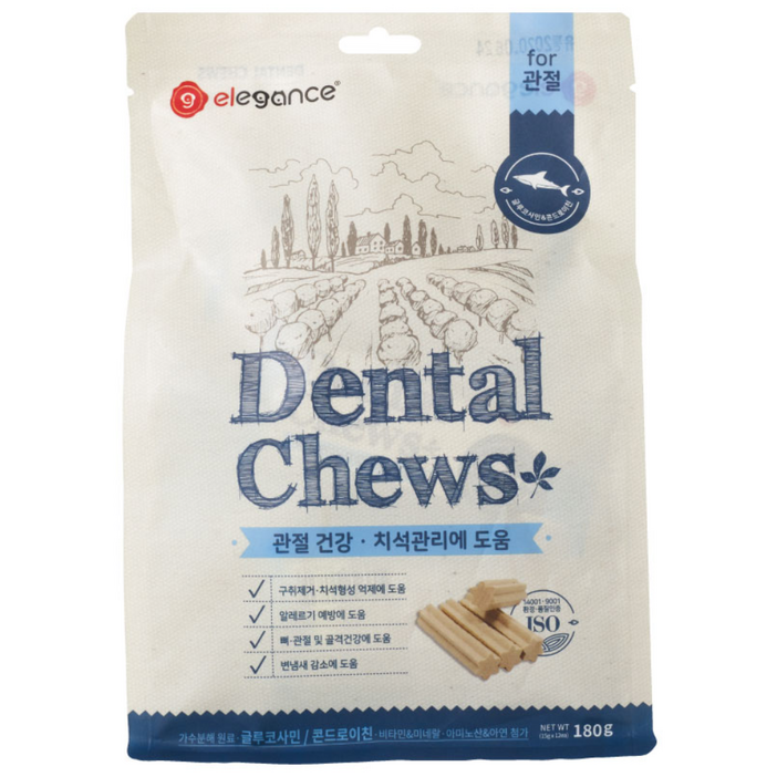 엘레강스펫 강아지 가수분해츄 개껌 저알러지 간식 덴탈츄 관절 건강, 6개, 180g, 관절