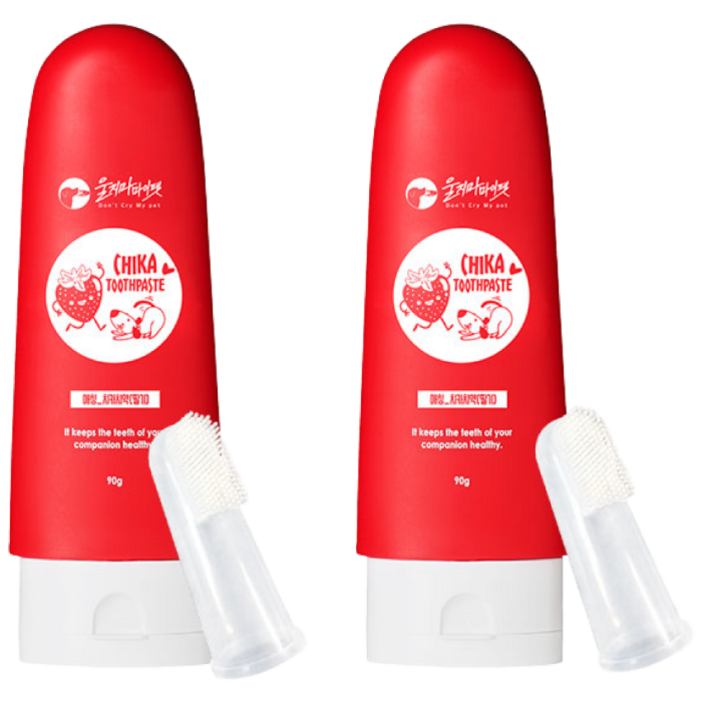 울지마마이펫 치카치약 딸기향 11  강아지치약 강아지입냄새 강아지바르는치약 강아지치석 강아지잇몸 강아지이빨, 90g, 2개 울지마마이펫 치카치약 딸기향 11  강아지치약 강아지입냄새 강아지바르는치약 강아지치석 강아지잇몸 강아지이빨, 90g, 2개