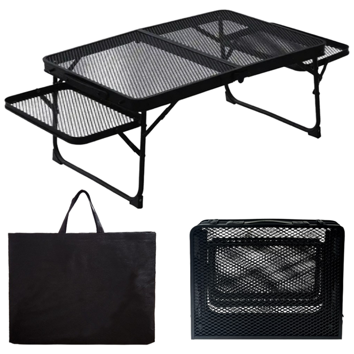 베어버스 2단 폴딩 접이식 메쉬캠핑테이블 대형 사이드윙 높이조절X