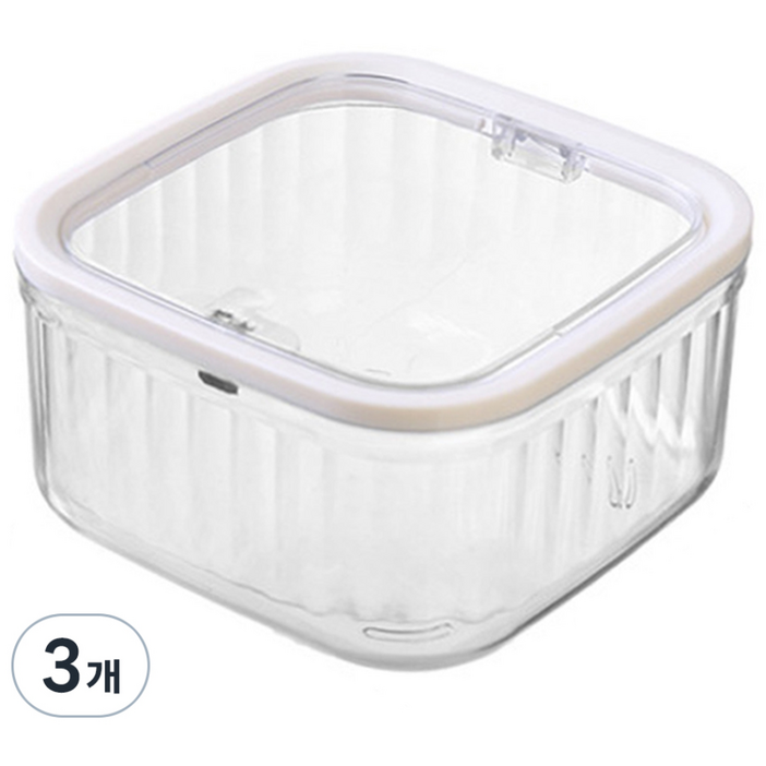 한봄누리 캡슐세제통 커피캡슐통 원터치 보관함 소형, 투명, 3개