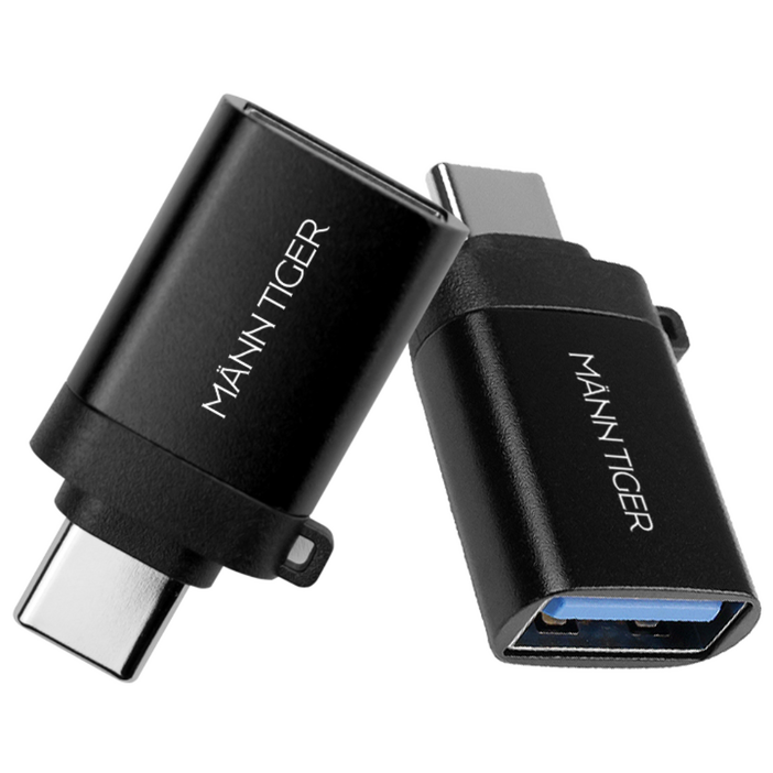 만타이거 USB3.0 to C타입 OTG 고속충전 변환 젠더, 3개, 블랙, 24mm