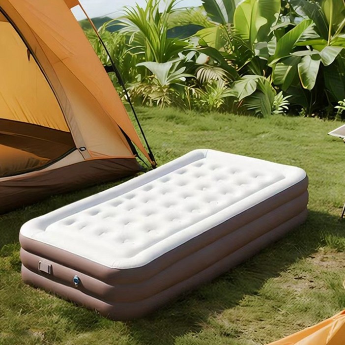 내장형 자동 펌프 에어 베드 야외 야영 에어 매트, 카멜