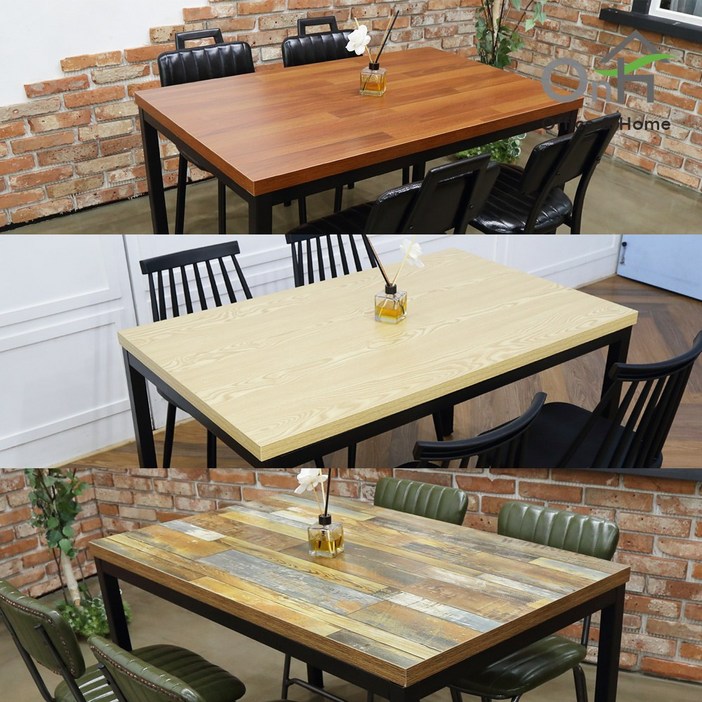 오피스엔홈 솔루션 1200x750 테이블 4인식탁 철재테이블 주방가구 대량납품가능