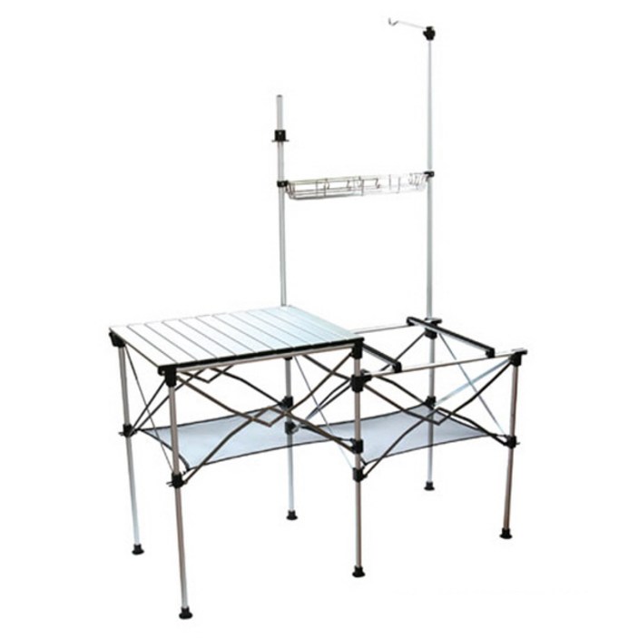 마운틴이큅먼트 알루미늄 롤 키친 테이블, 혼합 색상