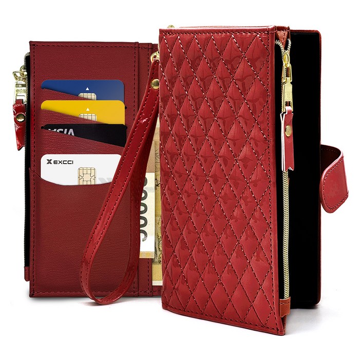 엑씨 타슈에 스트랩 카드수납 지갑 가죽 다이어리형 휴대폰 케이스