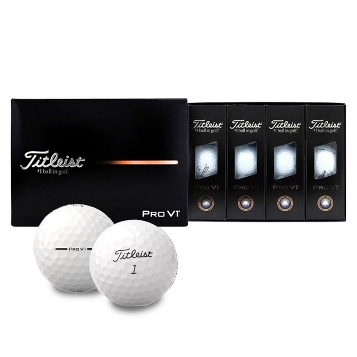 타이틀리스트 2025 PRO V1 더즌 골프공 3피스, 화이트, 12개입, 1개