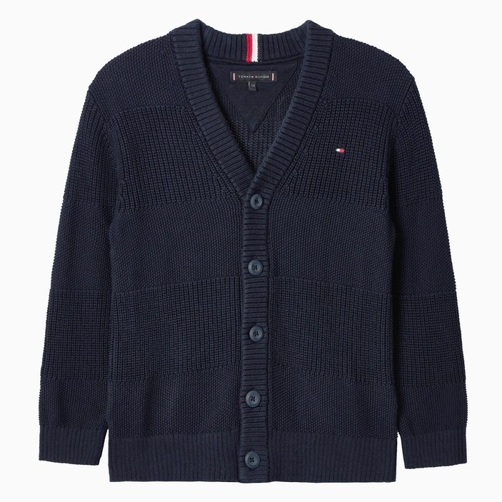 타미힐피거 립 스트라이프 면 가디건 T42F6WCD050BT1C1G