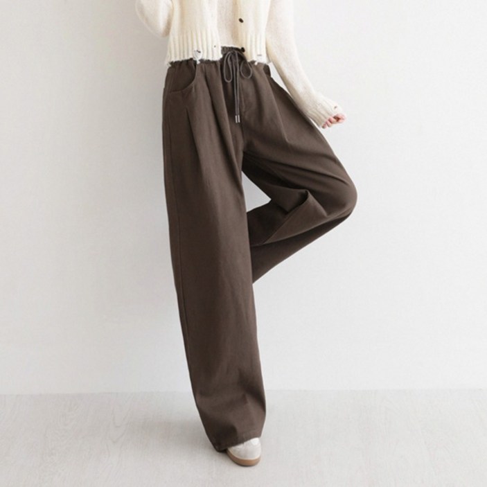 앤드스타일 여성용 숏/기본/롱 3단기장 애착팬츠7탄 소프트코튼 핀턱 밴딩 팬츠 264761