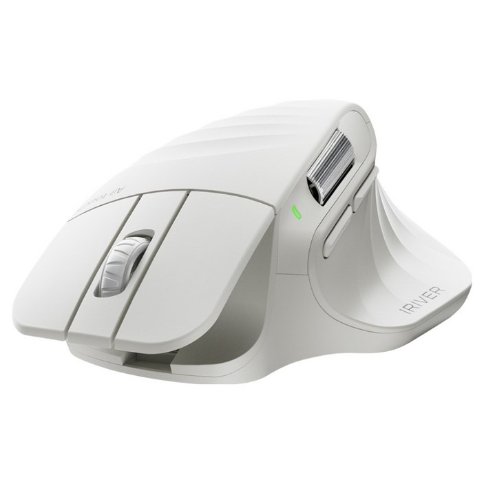 아이리버 Air Lift 50 충전식 멀티페어링 세미 버티컬 블루투스 무소음 무선 마우스, 화이트, 단일상품