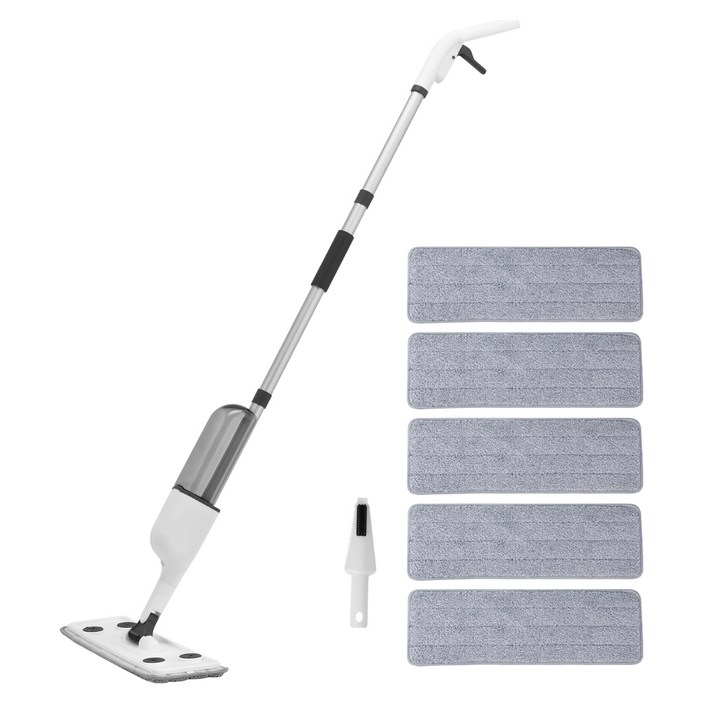 코멧 스프레이 밀대걸레  극세사 패드 5개  다용도 클리너 1개