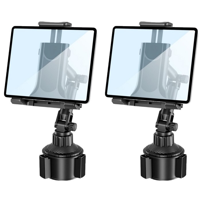 다온셀렉트 차량용 컵홀더 핸드폰 태블릿 거치대, 단일색상, 2개