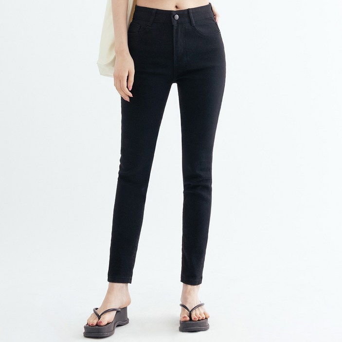 엘쏘 스판 베이직 라인 데일리 스키니 데님 팬츠