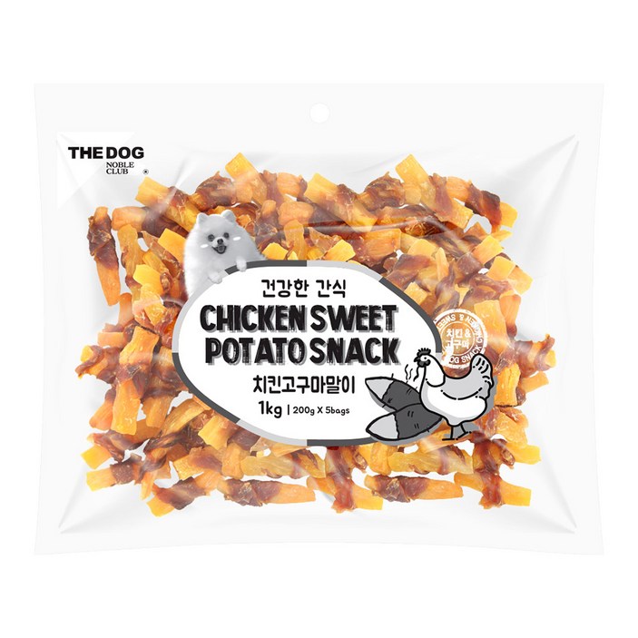 더독 건강한 강아지 간식 고구마 말이 1kg